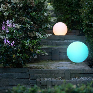 Minimalist Globe LED Outdoor Light, Resin, White