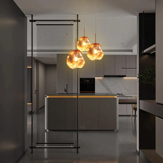 La Lave Futuristic Glass Irregular Rock Shape Lava Pendant Light, Kitchen Island & Bedroom