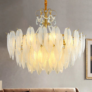 Krislynn Elegant Pearl/Glass/Metal Chandelier, White