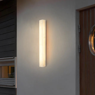 Rectangular Resin Outdoor Wall Lamp, White