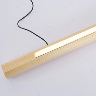 Minimalist Linear Floor Lamp, Wood/Acrylic, Living Room