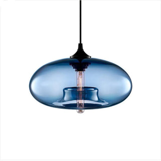 Futuristic Glass Flying Saucer Pendant Light, 6 Color