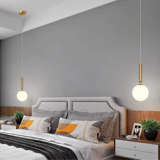 Modern Frosted Glass Ball Pendant Light, 2 Colors