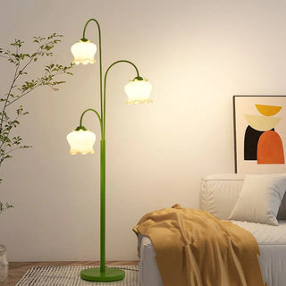 Lillia Flower Floor Lamp, Metal/Glass, Living Room/Bedroom