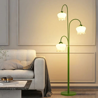 Lillia Flower Floor Lamp, Metal/Glass, Living Room/Bedroom