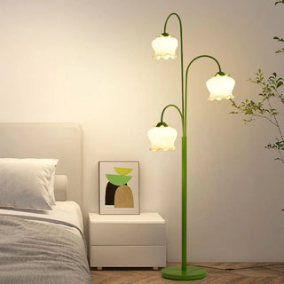 Lillia Flower Floor Lamp, Metal/Glass, Living Room/Bedroom