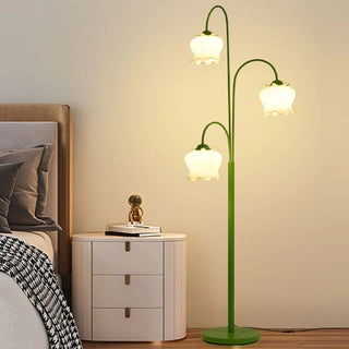 Lillia Flower Floor Lamp, Metal/Glass, Living Room/Bedroom