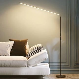 Minimalistic Linear Floor Lamp, Metal, Black/White