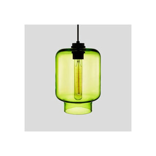 Art Deco Cylindrical Glass Pendant Light, 3 Style, 6 Color