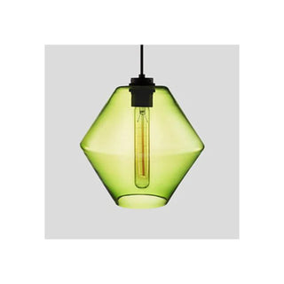 Art Deco Cylindrical Glass Pendant Light, 3 Style, 6 Color