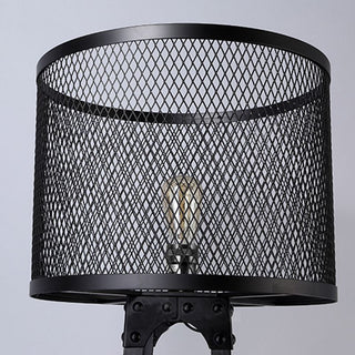 Mesh Screen Black Floor Lamp, Metal, L 170CM