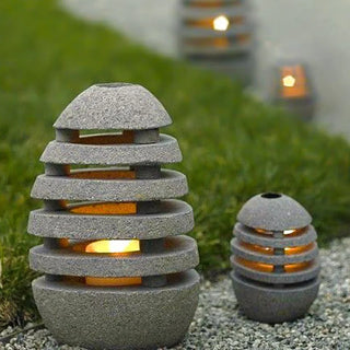 Stone Outdoor Light, Metal&Resin, Black