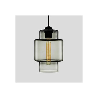 Art Deco Cylindrical Glass Pendant Light, 3 Style, 6 Color