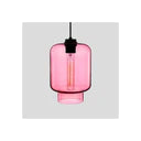 Art Deco Cylindrical Glass Pendant Light, 3 Style, 6 Color