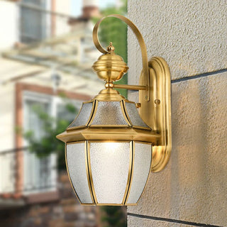 Lantern Outdoor Wall Lamp, Brass, 4 Shape