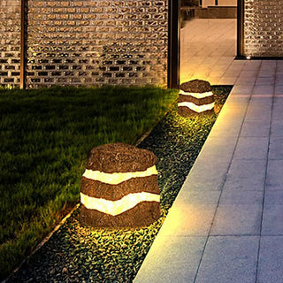 Stone Outdoor Light, Metal&Resin, Black