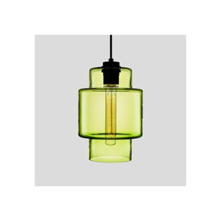 Art Deco Cylindrical Glass Pendant Light, 3 Style, 6 Color