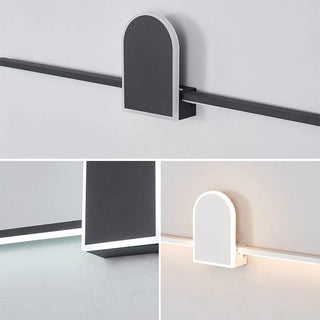 Modern Linear Geometric Vanity Wall Light, Black/White