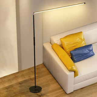 Minimalistic Linear Floor Lamp, Metal, Black/White