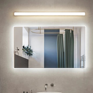 Camille Simple White Bar Mirror Front Vanity Wall Lamp, Acrylic