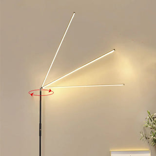 Minimalistic Linear Floor Lamp, Metal, Black/White