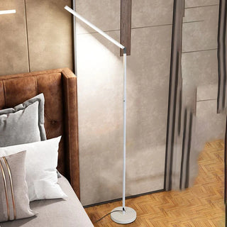 Minimalistic Linear Floor Lamp, Metal, Black/White