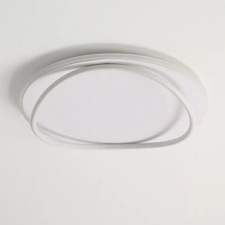 Ring Modern Flush Mount Ceiling Light , Black/White, Dining Room