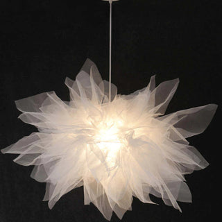 Modern Flower Fabric Pendant Light, Bedroom