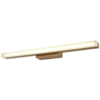 Mori Minimalist Linear Wooden Wall Lamp, Wood/Walnut