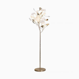 Leslie Artistic Floor Lamp, Ceramic/Metal, White/Gold, Study & Bedroom