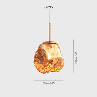 La Lave Futuristic Glass Irregular Rock Shape Lava Pendant Light, Kitchen Island & Bedroom