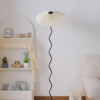 Danish Retro Pleated Umbrella Floor Lamp,3 Color