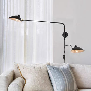 Blair Modern Simple Long Arm Wall Lamp, Metal, Black, Living Room