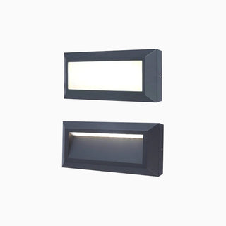 Metal Rectangular Outdoor Deck/Step Light, Black