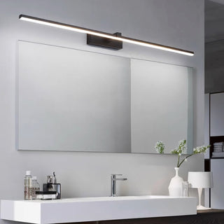 Levin Minimalist Linear Mirror Front Vanity Wall Lamp, Black & White