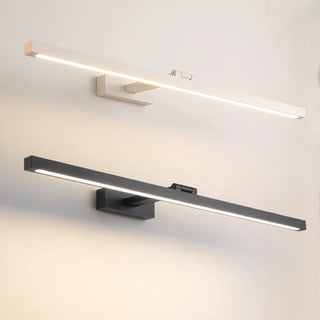 Levin Minimalist Linear Mirror Front Vanity Wall Lamp, Black & White