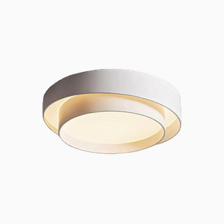 Eleni Nordic Art Deco White Circular Flush Mount Ceiling Light,3 Size