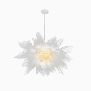 Modern Flower Fabric Pendant Light, Bedroom