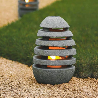 Stone Outdoor Light, Metal&Resin, Black