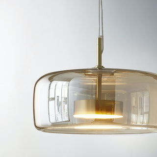 Simple Glass Pendant Light, Clear/Smoked/Amber