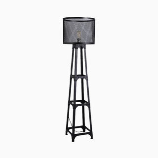 Mesh Screen Black Floor Lamp, Metal, L 170CM