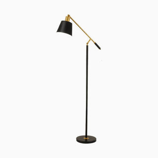 Blair Balance Arm Black Floor Lamp, Metal, 63''