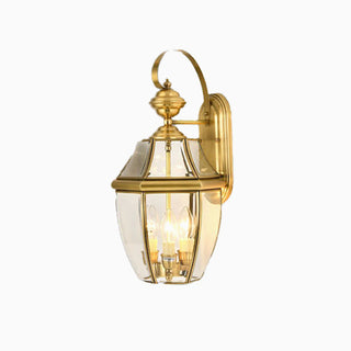 Lantern Outdoor Wall Lamp, Brass, 4 Shape