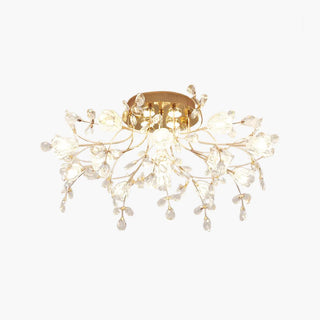 LINA Art Deco Elegant Flower Flush Mount Ceiling Lights, Gold