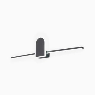 Modern Linear Geometric Vanity Wall Light, Black/White