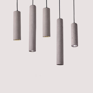 Industrial Style Cement Art Water Pipe Pendant Light, 2 Material Styles