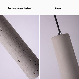 Industrial Style Cement Art Water Pipe Pendant Light, 2 Material Styles