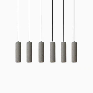 Industrial Style Cement Art Water Pipe Pendant Light, 2 Material Styles