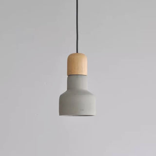 Modern Oak Cement Pendant Light, 3 Styles