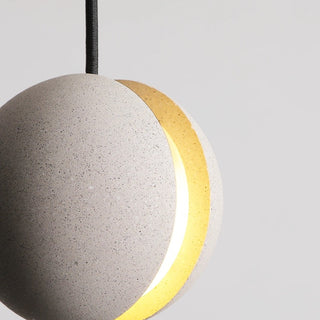 Futuristic planet And Moon Cement Pendant Light, Bedroom / Living room